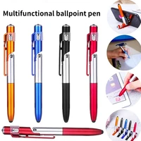 Multifunctional Ballpoint Pen LED Light Folding for Phone Holder Night Reading Homework Student Pen School Stationery Pen