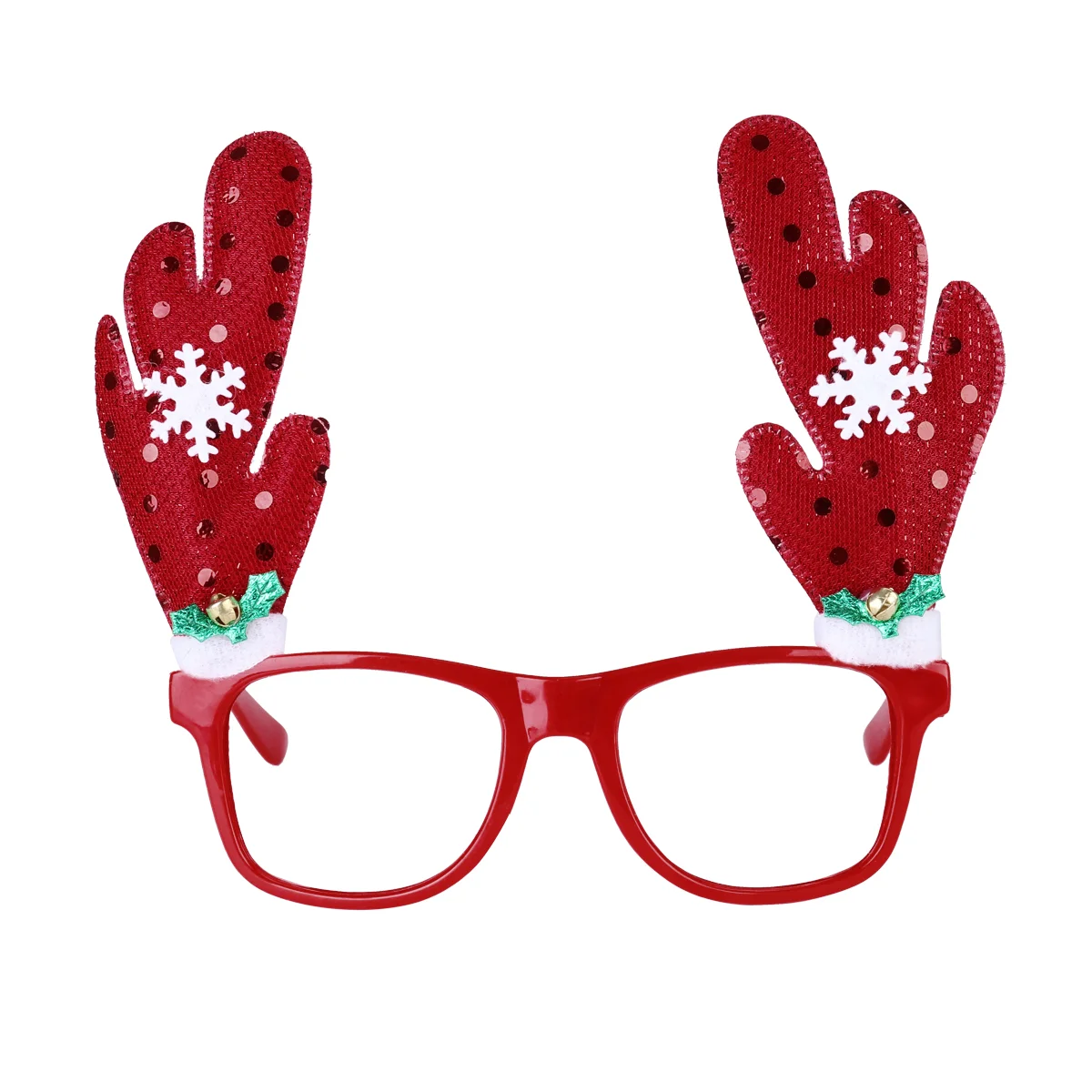 

1pc Sunglasses Glittering Snowfalke Antler Dress Accessories Party Glasses for Party Holiday
