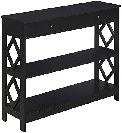 

1 Drawer Console Table, Black