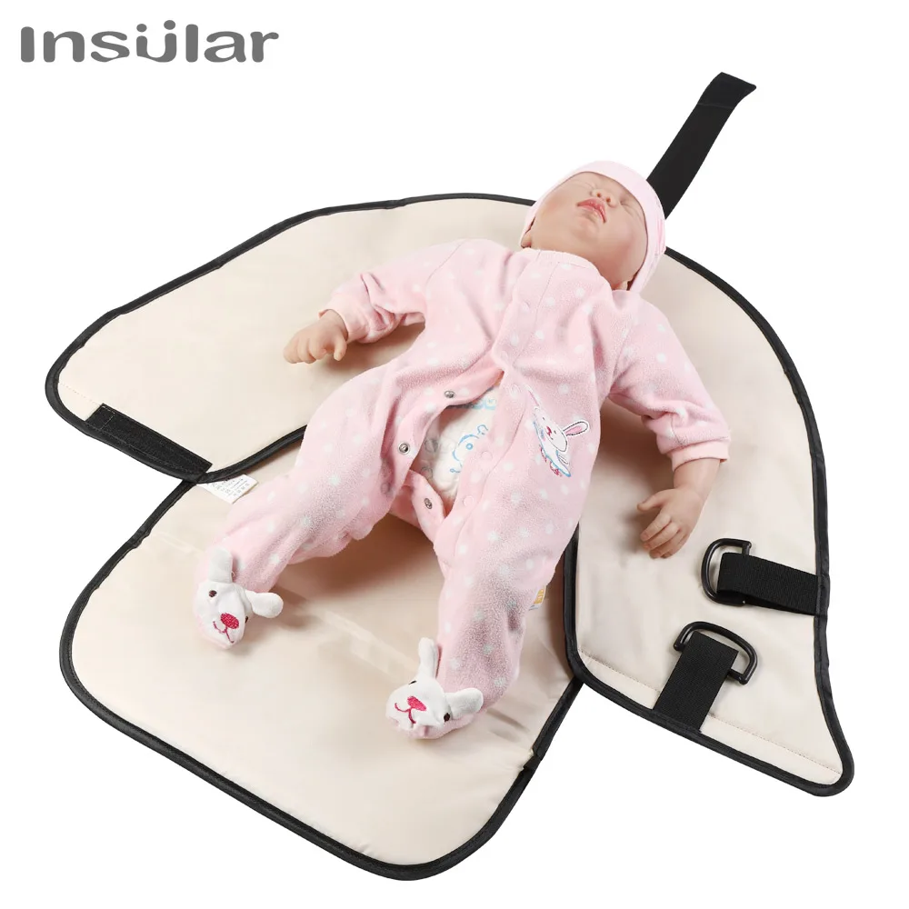Portable Baby Changing Mat Infant Multifunction Waterproof Diaper Changing Pad Newborn Changing Pad Cover Storage Bag 70x64x1cm enlarge