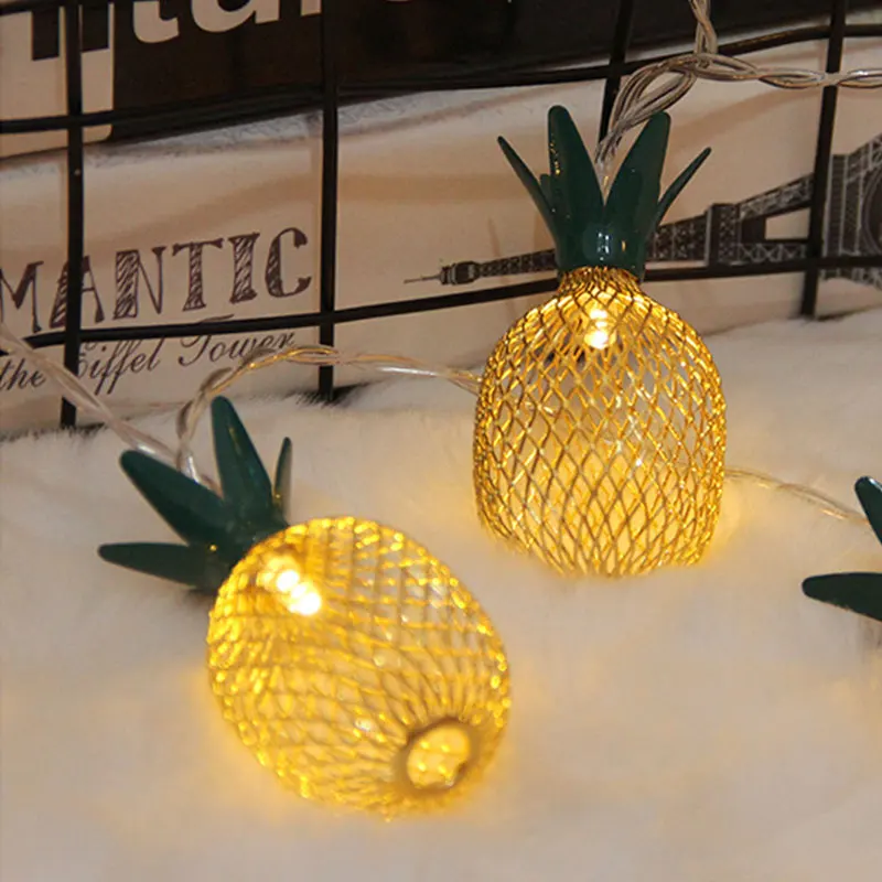 Quality 6m LED String Light USB Battery Powered Pineapple Fairy Lights 40 LEDs Warm Light Garland Christmas Party Wedding Decor