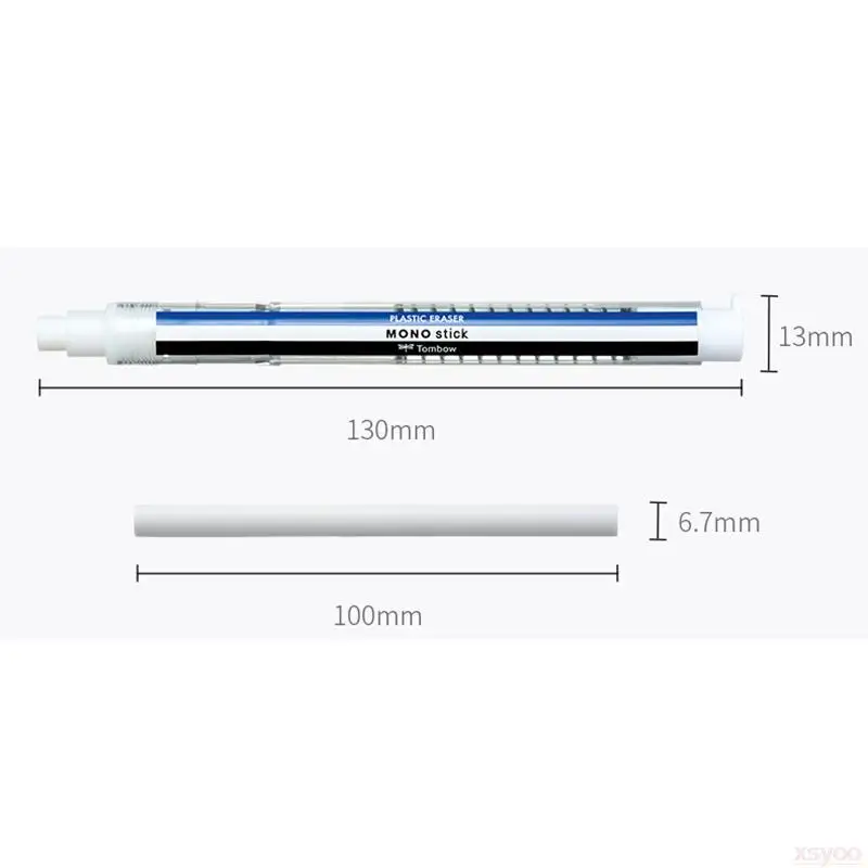 Фото Япония Tombow MONO Stick Eraser JCC-121A/B Refull Pack Pen Style Push Rubber Perfect Revise Details Профессиональный ластик для рисования №3