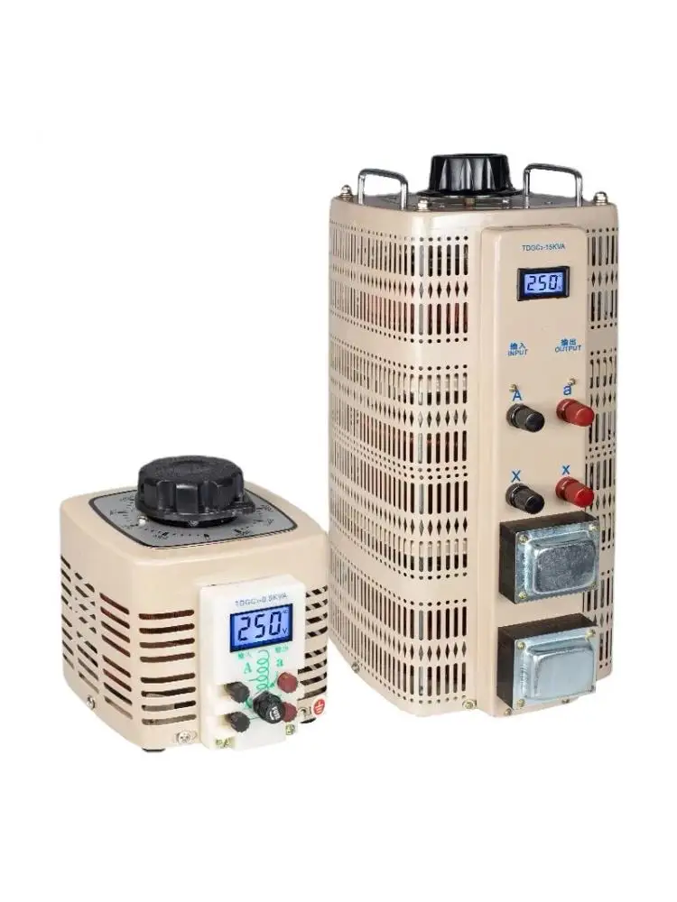 

TDGC2-3KVA All Copper Manual Single-Phase Voltage Regulator Digital Display Adjustable Transformer Single Contact AC Voltage Reg