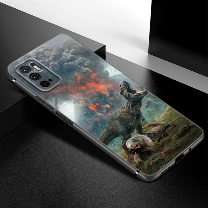 World Jurassic Park Phone Case For Xiaomi Redmi Note 11E 11T 5 6 7 8 9 10 11 Pro 11S 4G 10T 5G 9S 10S 8T Soft TPU Black Cover images - 6