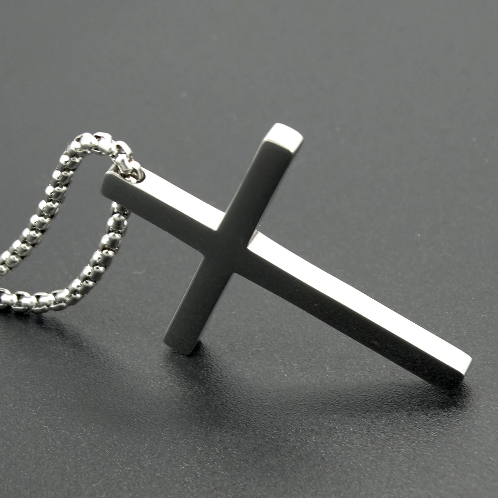 Cross Pendant High Polished Stainless Steel Necklace for Men Fashion Jewelry Factory Price Dropshipping |