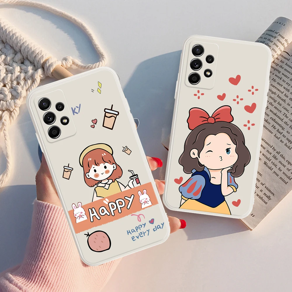 

A73 Cartoon Cover Funda For Samsung Galaxy A52 A52S A53 A33 A72 5G A10 A12 A13 A21S A22 A31 A32 A50S A51 A71 M02 M12 Soft Case