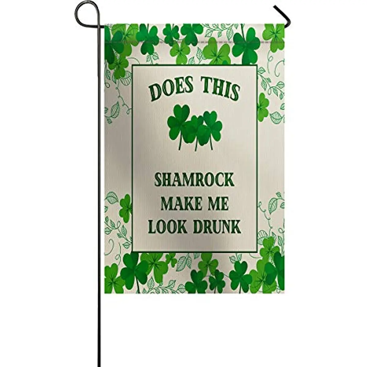 

Lucky Shamrocks with Words Garden Flags for Yard Porch House Flag Seasonal Sign 2 Sided for Home Decoration St. Patrick's Day