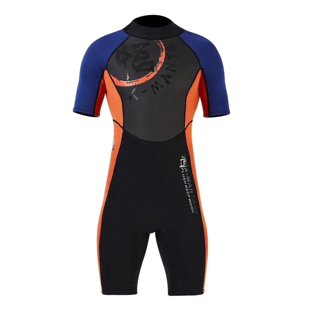 

Men Short Sleeve Wetsuit 3mm Neoprene for Surfing Diving Scuba