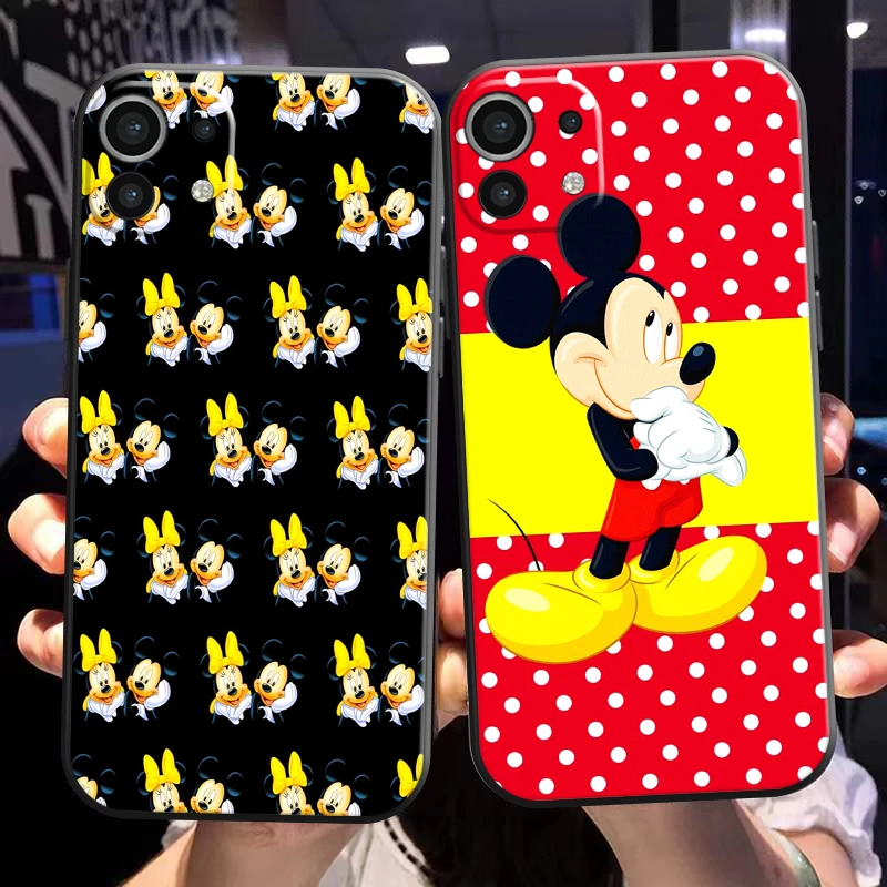 

Mickey Minnie Mouse For Xiaomi Mi 11 Mi 11 Lite 5G Phone Case Back Carcasa Soft Coque Funda Black TPU Liquid Silicon