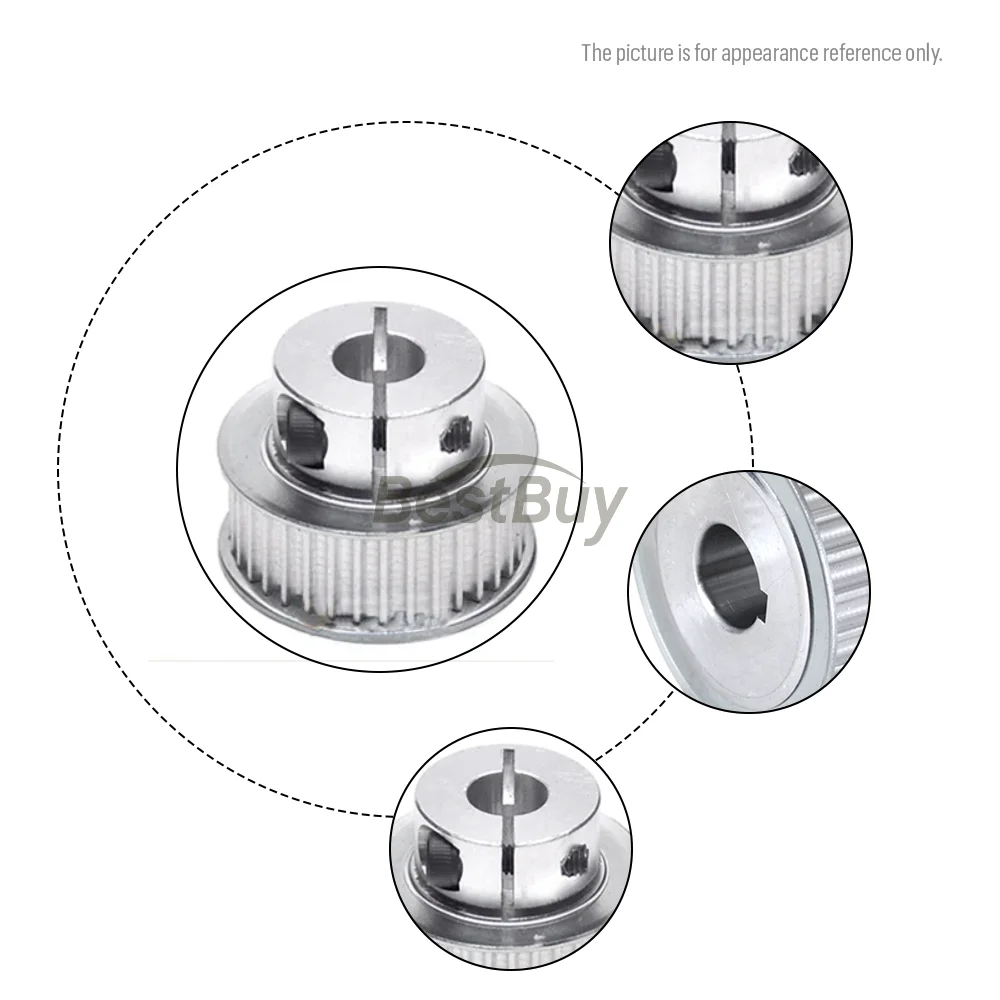Фото 3M 20T/22T/24T/25T/26T/28T/30 зубьев K Тип зажима Синхронные колеса Диаметр 5-16 мм для ширины ремня 10/15 мм Аксессуары для 3D-принтеров №3