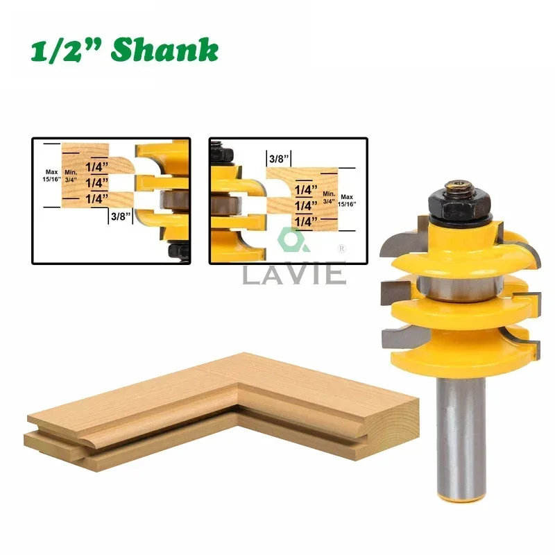 1 шт. 1/2 &quot12 7 мм фреза с хвостовиком для резьбы по дереву сложенная рельса и