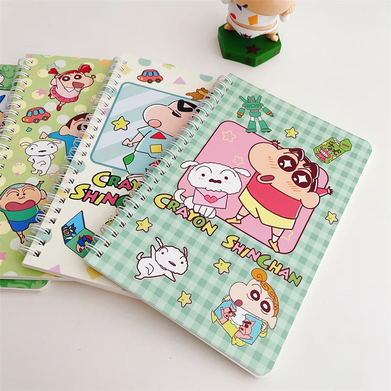 

Crayon Shin-Chan Pochacco Notebook Cute Ins Beauty Coil Book A5 Horizontal Line Book Anime Collection Figures Toys for Students