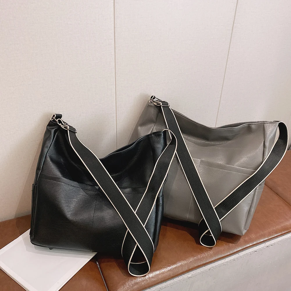 

Big Capacity Clutches Youth Ladies Simple Versatile Bag Casual PU Crossbody Bags Women Casual Daily Shoulder Totes