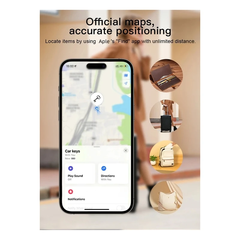Для Apple Card Finder Smart Tag Anti-Lost устройства GPS-слежение IPX6 Кошелек-трекер работает с IOS Find
