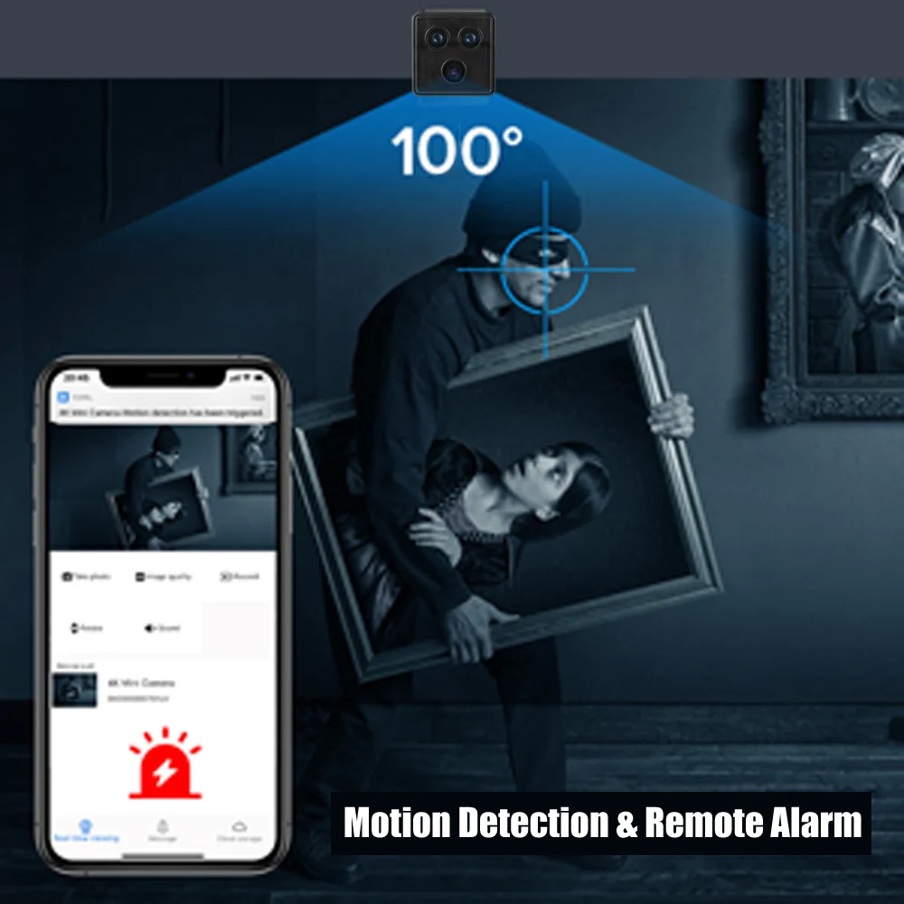 Мини-камера видеонаблюдения беспроводная компактная с Wi-Fi | Безопасность и