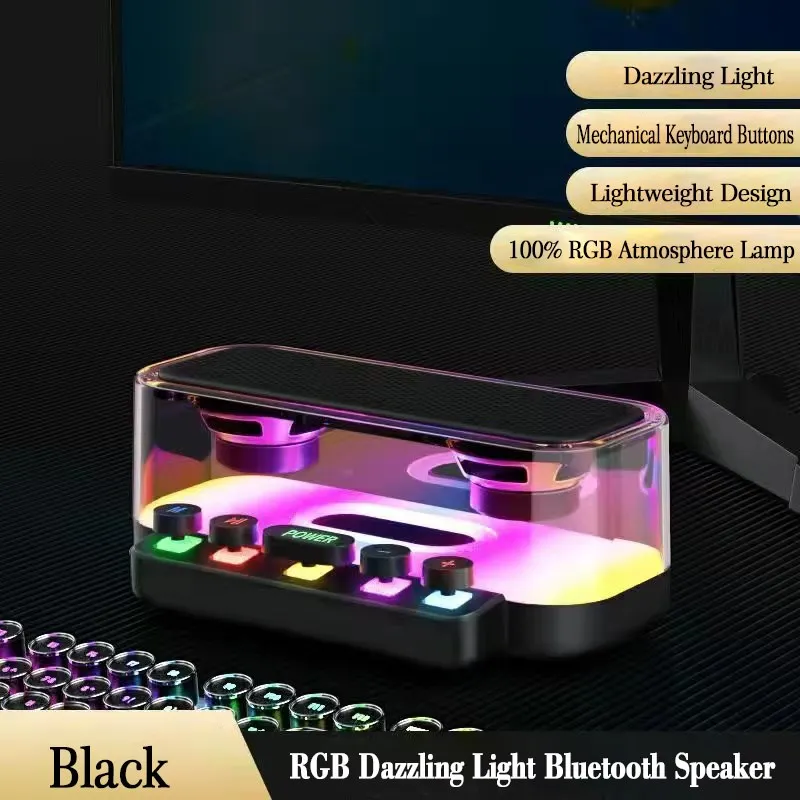 

New Gaming Bluetooth Speaker RGB Computer Soundbar 3D Surround Wireless Column Subwoofer Music Center Audio Laptop PC TV