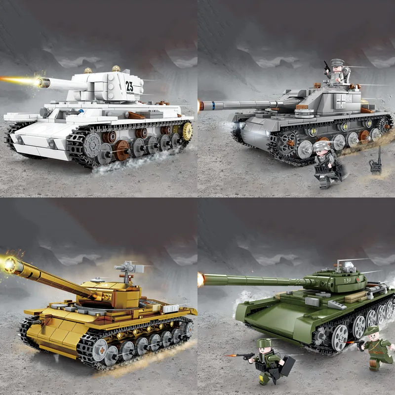 

Assembling Building Block Military Heavy Tanks Classic Set Adult Display Collect Model Children Puzzle Gift Souvenir