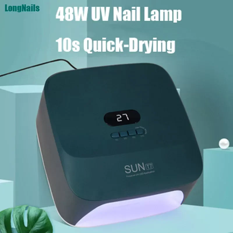 48W UV Lamp Nail Art Dryer LED Light Fast Drying All Gel Curing Polish 10/30/60/120s Time Salon Equipment Machine Manicure Tool