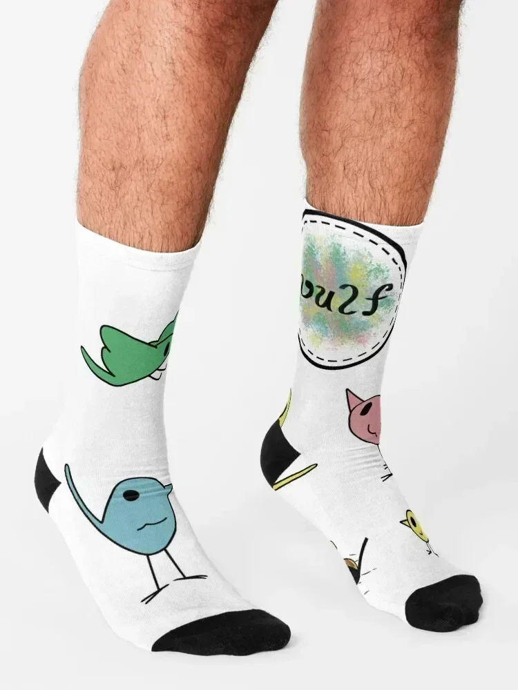 Носки Vulfpeck Birds с подогревом чулки в стиле хип-хоп компрессионные цветные носки