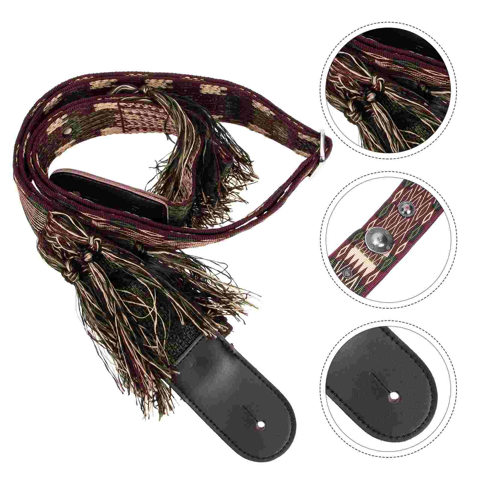 

Indian Style Electric Guitar Belt Decorative Guitar Strap Creative Guitar Accessory