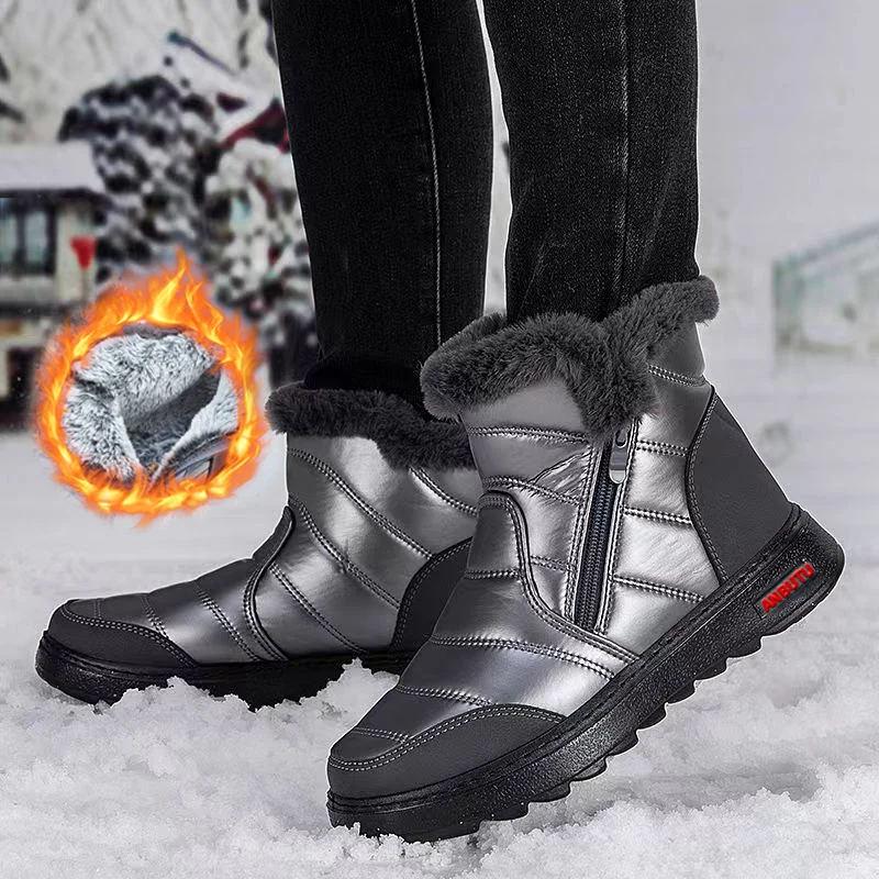 

Women's Plus Velvet Snow Boots 2023 New Warm Side Zipper Thick High Top Cotton Shoes Outdoor Casual Cold Resistance Short Boots
