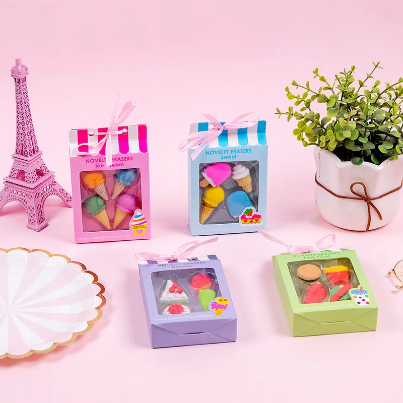 4 шт./коркор. набор ластиков из серии &quotчизер&quot имитация десерта мороженого