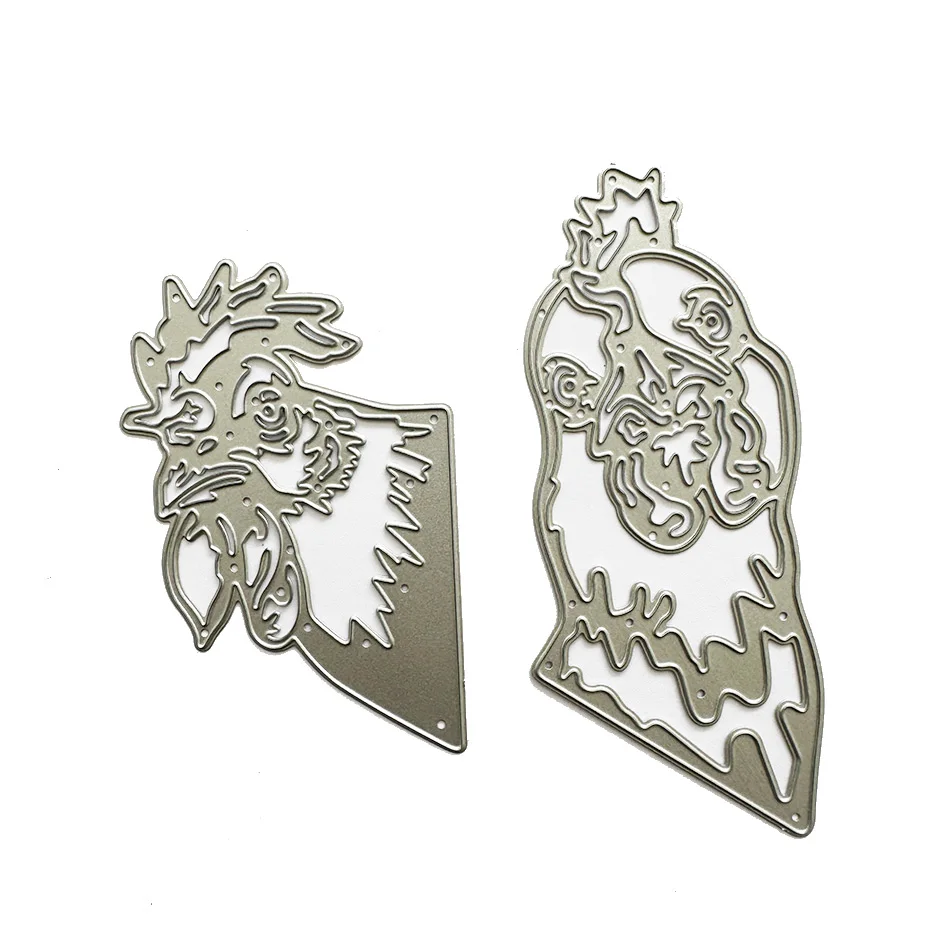 Два куриных головки 2024 новые Вырубные штампы для скрапбукинга оформление сделай