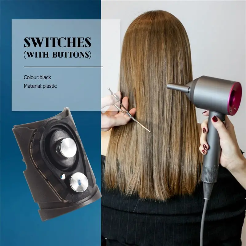 Фото Кнопка-переключатель питания M04K для фена Dyson Supersonic HD01/HD02/HD03, универсальная, с резиновой накладкой, запасные части №3
