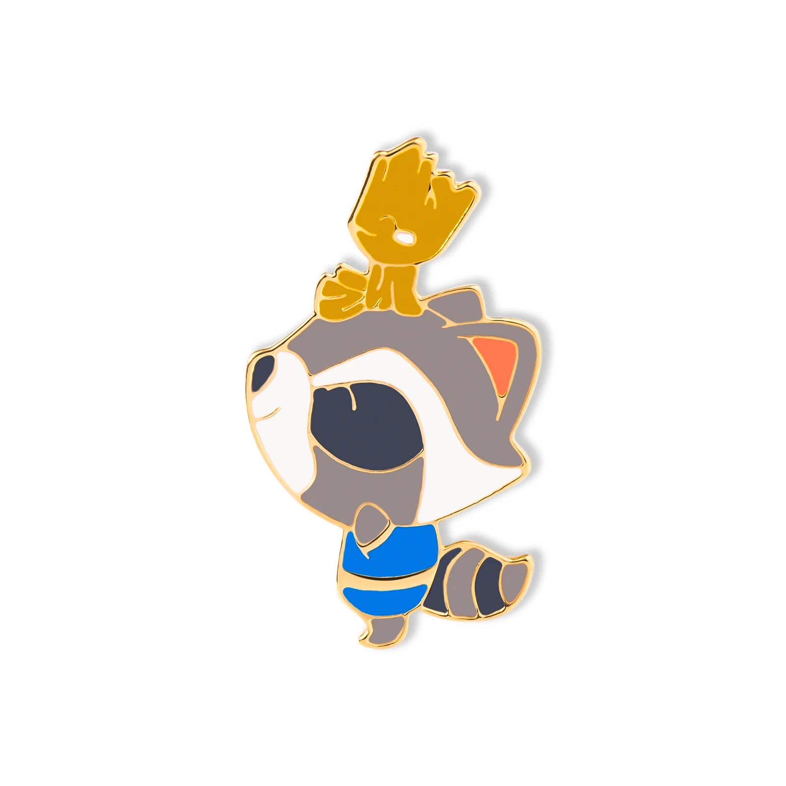Guardians New the galaxy Raccoon and Tree Enamel Pin Classic Movie Same Brooch Backpack Hat Badge Collection for Film Fans