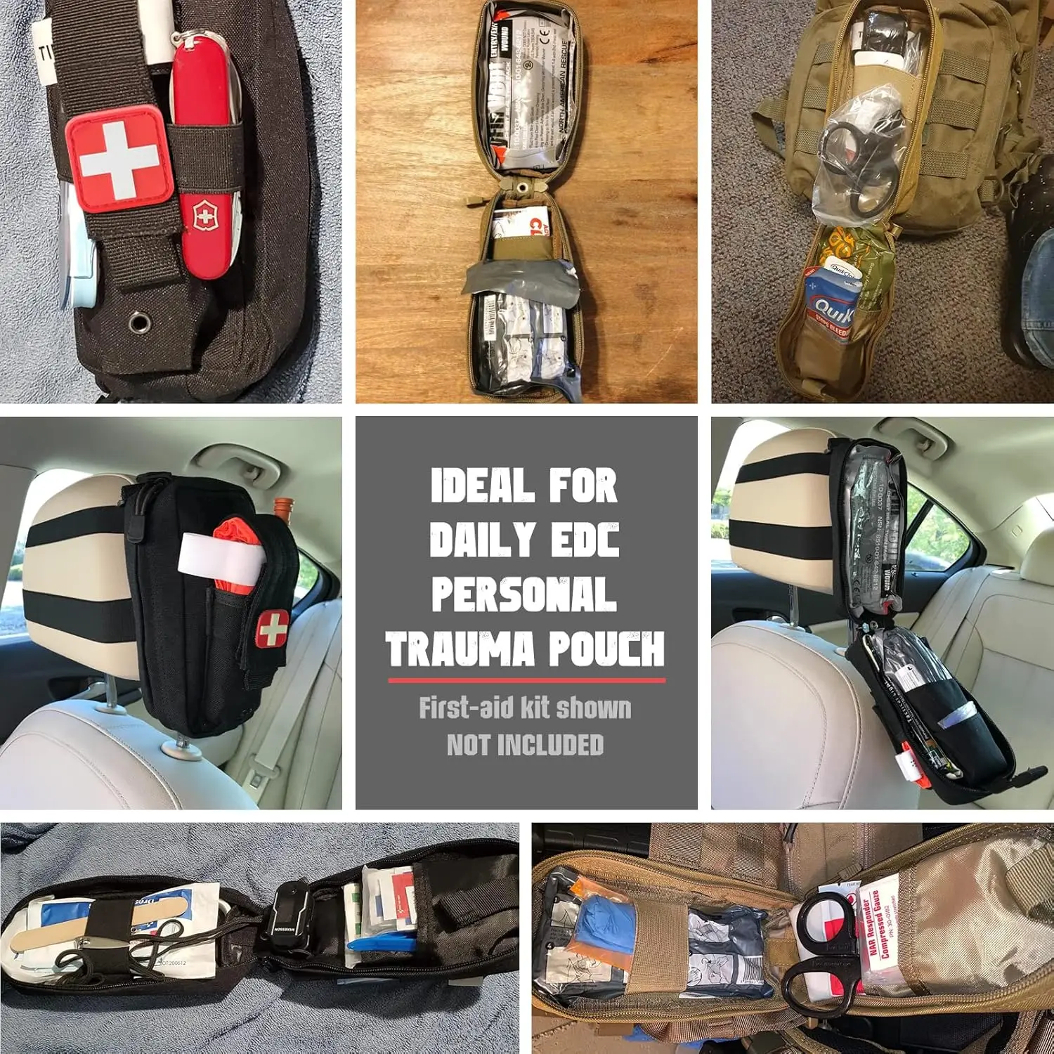 Фото Тактическая медицинская сумка MOLLE, сумка первой помощи Rip-Away EMT IFAK, аптечка для травм, сумка для выживания на каждый день, включает перекрестную нашивку №2