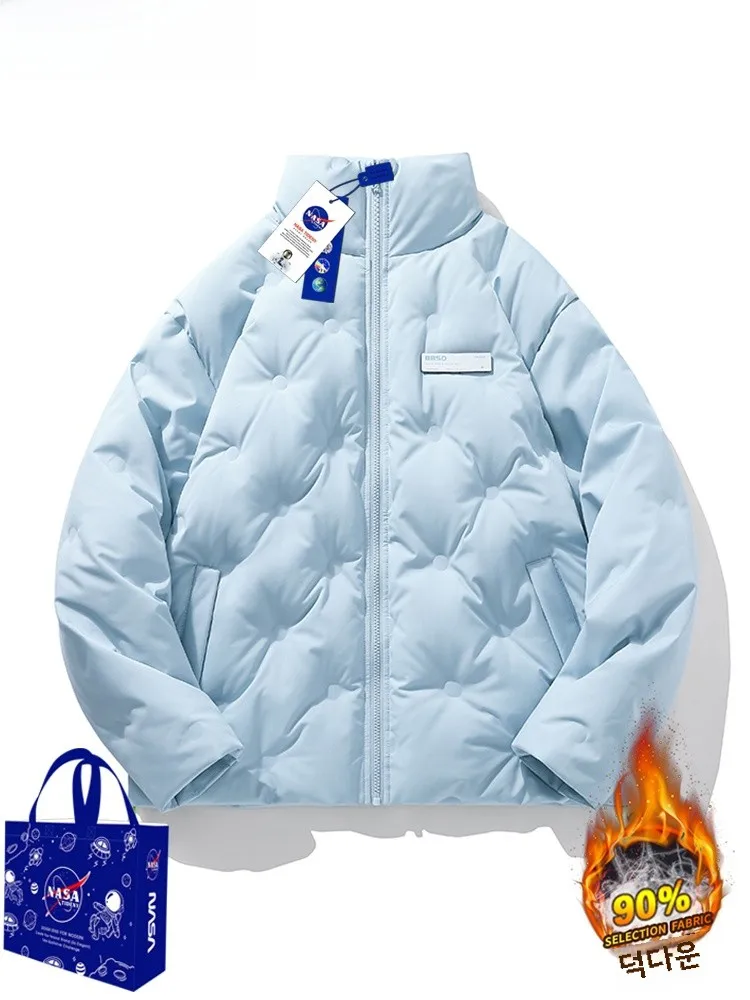  Легкий пуховик мужской зимний новый теплый парный образ нейтральный Sle