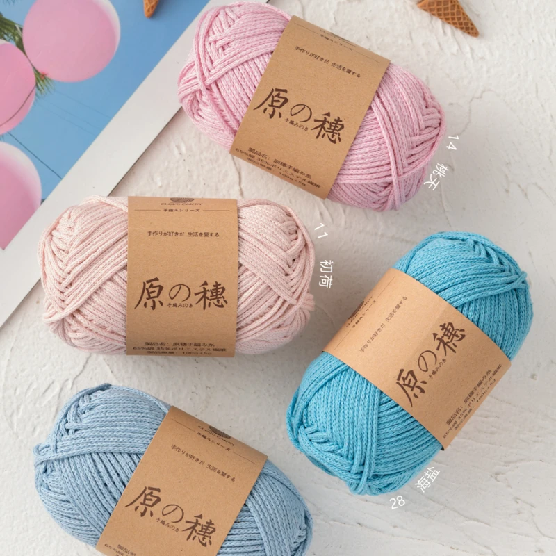 3 шт./100 г/рулон 65% хлопок 35% полиэстер льняная нить пряжа для вязания крючком 2 мм