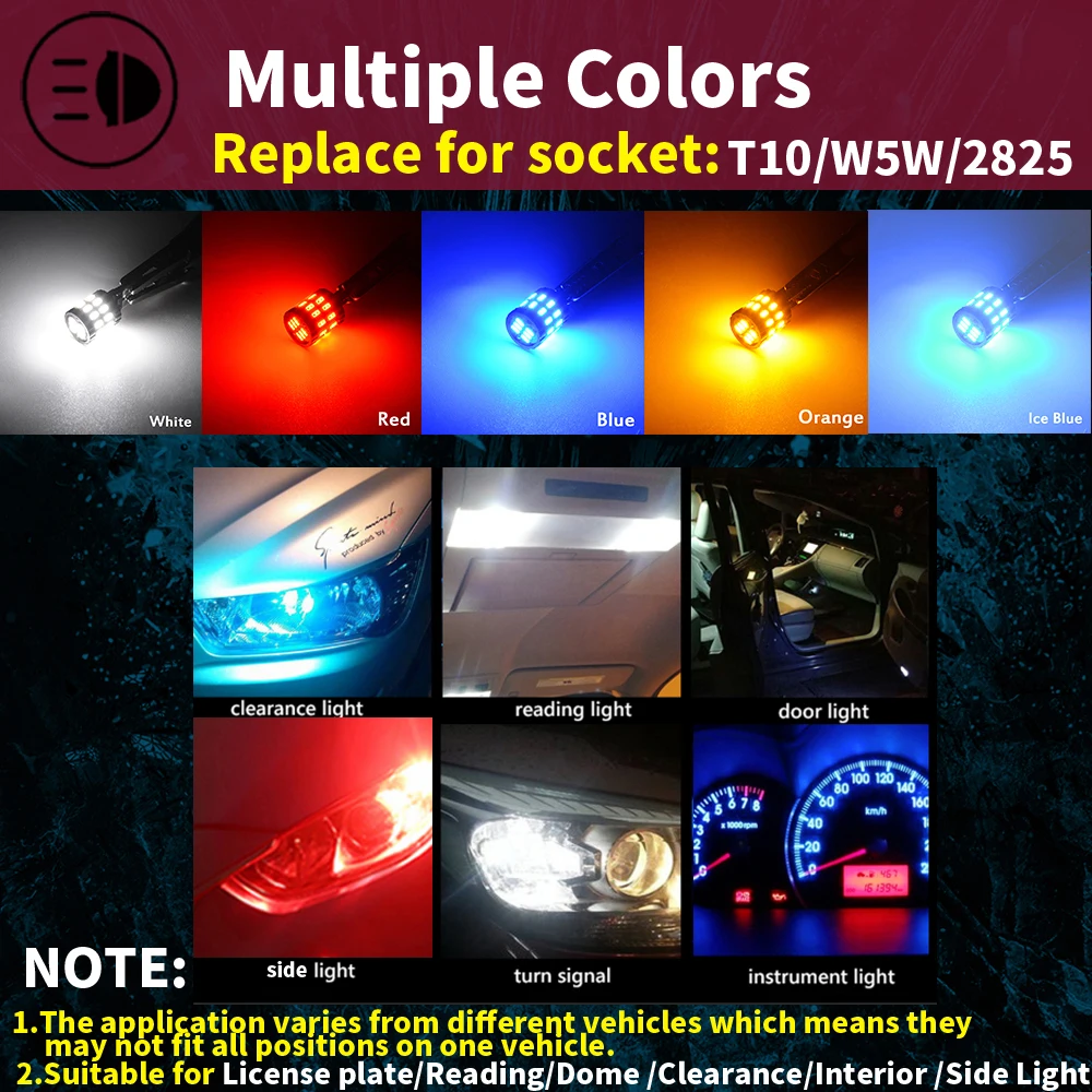 2 шт. светодиодная лампа T10 W5W для Mercedes Benz W204 W211 W212 W203 W176 W124 W210 W164