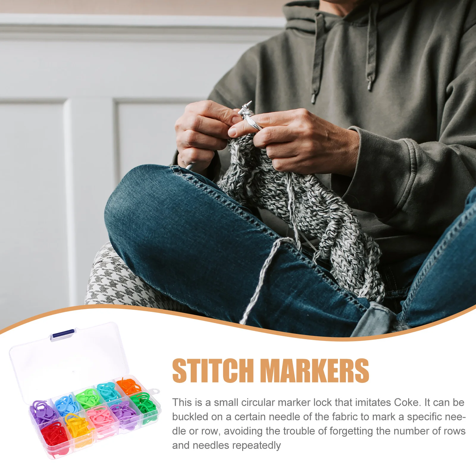 Вязаные маркеры для вязания крючком красочный создатель пластиковый игольчатый