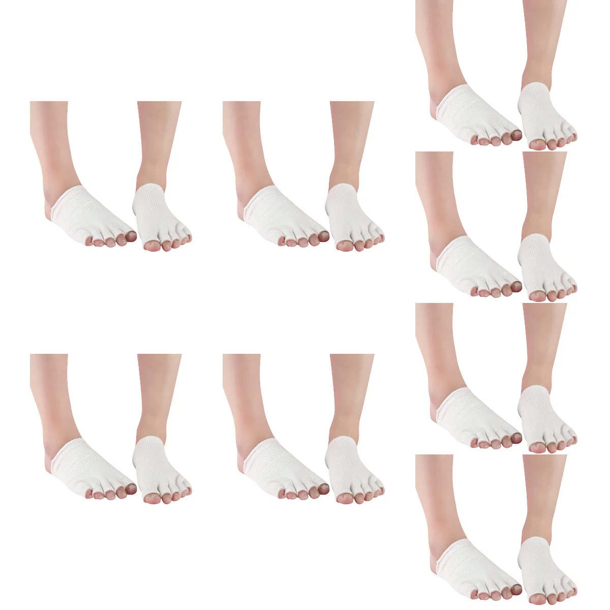 

8 Pairs Gel Sock Open-toed Women's Socks & Hosiery Non- Ladies Moisturizing Fore