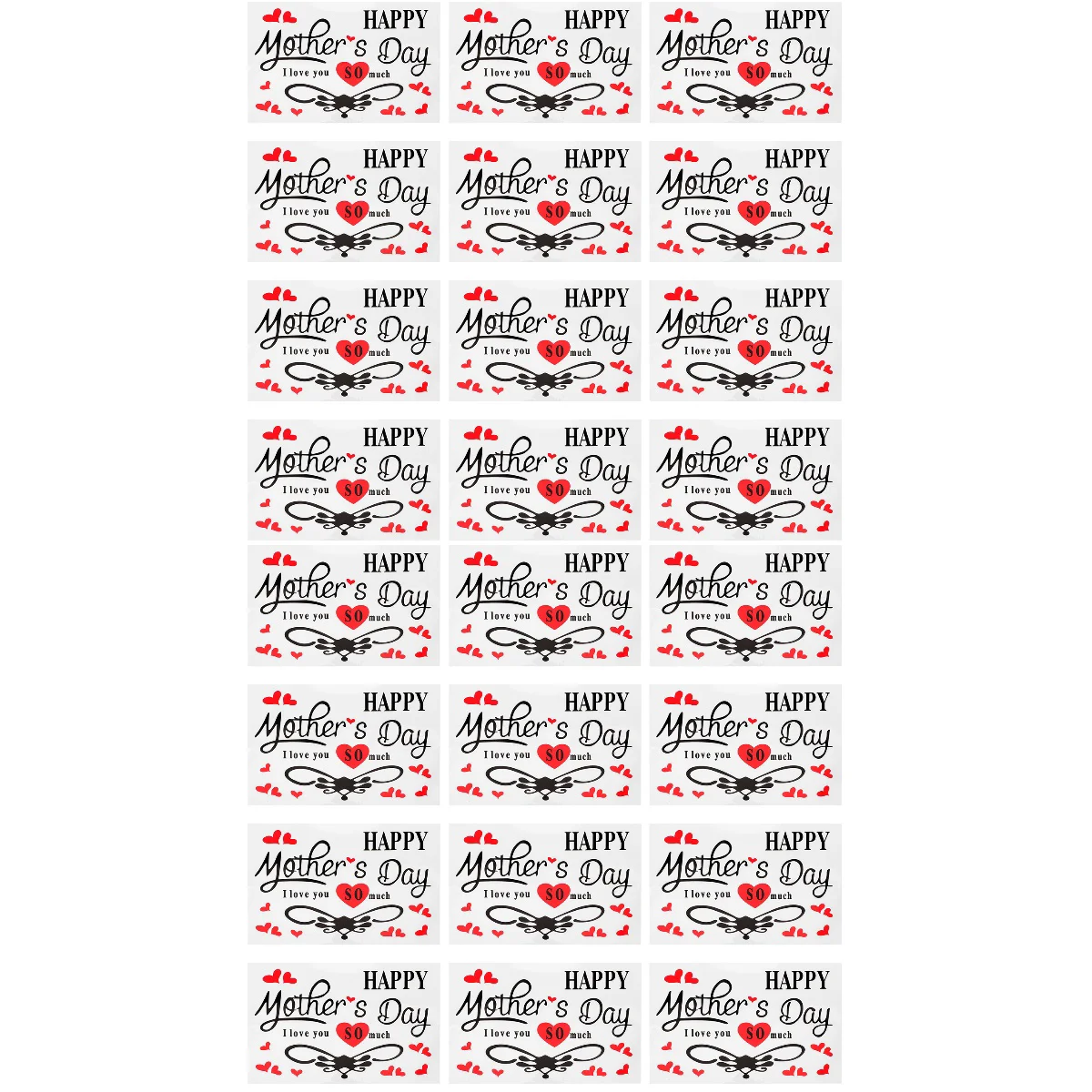 

50 Pcs Mother's Day Balloon Stickers Balloon Decorations DIY Balloon Stickers