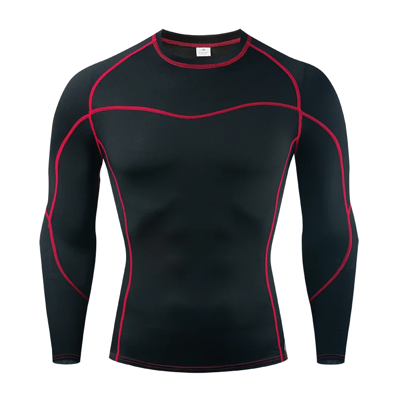 

Men Run Long sleeves t shirt Gym Fitness Bodybuilding Elasticity Compression Quick dry Shirts Male Workout Tees Tops Clothing