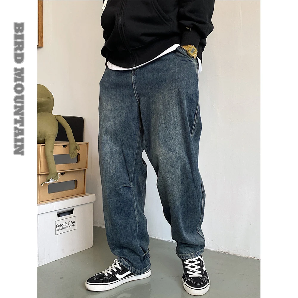 

2022 Japanese Streetwear Straight Jeans Harajuku High Quality Denim Cargo Pants Korean Fashion Trendyol Trousers Men Clothing
