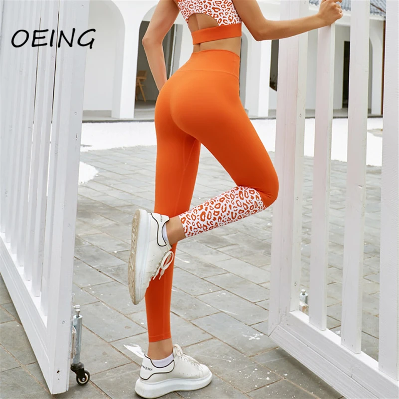 

2022 Леггинсы спортивные женские штаны для фитнеса и йоги леопардовые Лоскутные эластичные брюки для тренировок аксессуары для спортзала