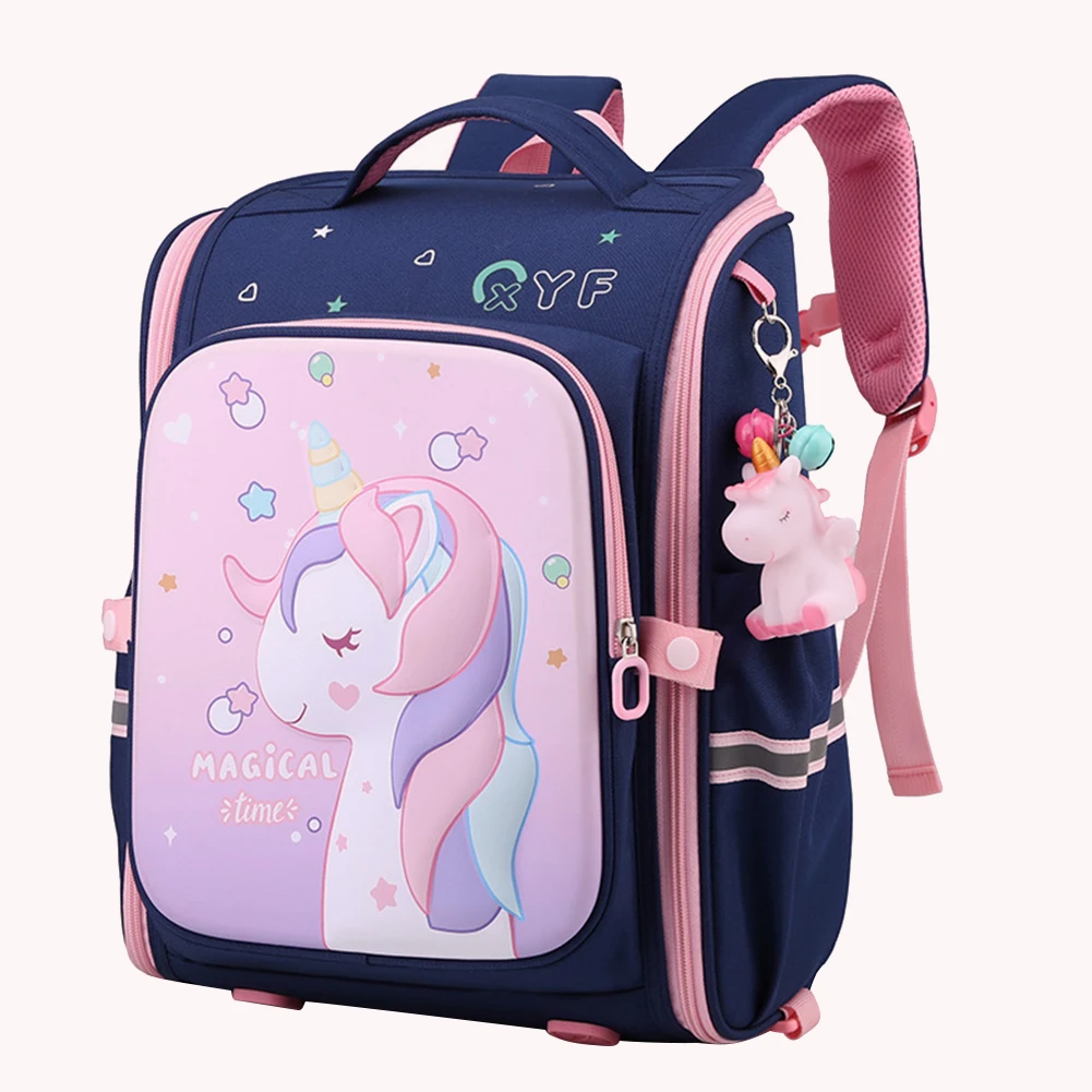 

Cute Children Boy Girl School Bag Adjustable Strap Children Large Capacity Backpack Zipper Lovely Pendant for Primary School