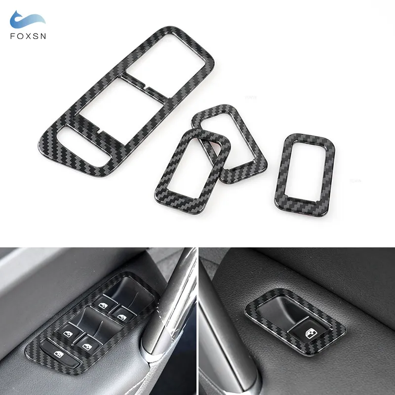 Автомобильный Стайлинг текстура углеродного волокна переключатель управления