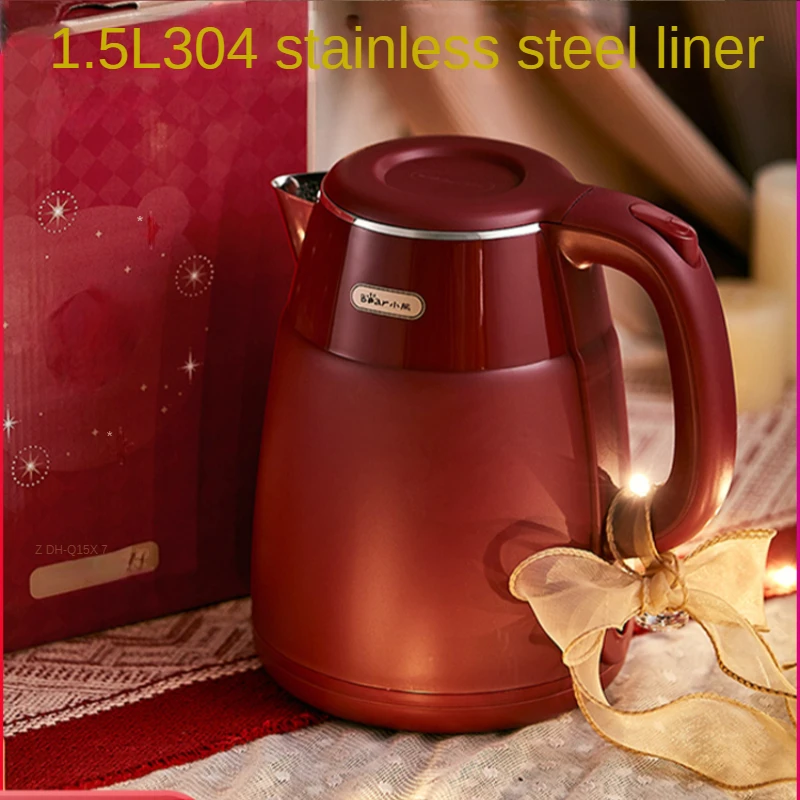 Electric kettle household 304 stainless steel  1.5 liters large-capacity festive  cooking kitchen appliances