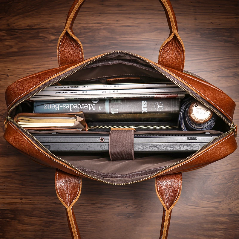 Мужская винтажная сумка ROOG из натуральной кожи