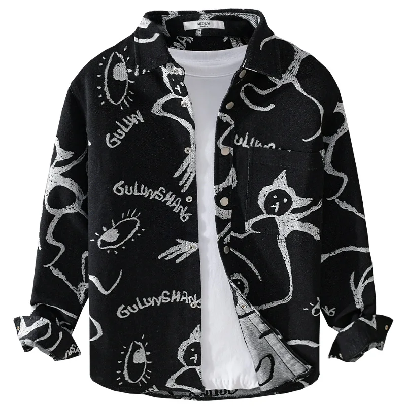 Осень-зима 9872 модные черные джинсовые куртки в стиле Харадзюку новинка 2023