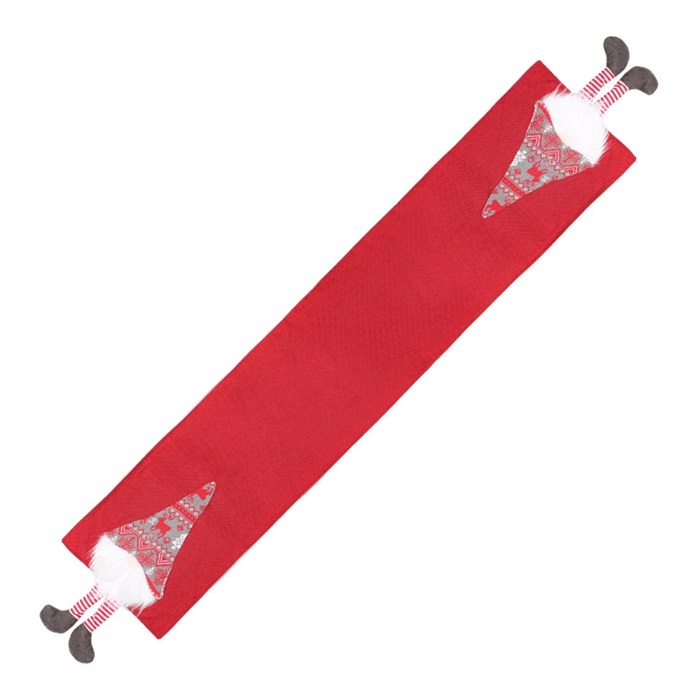 

Christmas Table Runner for Home Xmas Ornaments Happy New Year Xmas Gifts Navidad( Red)