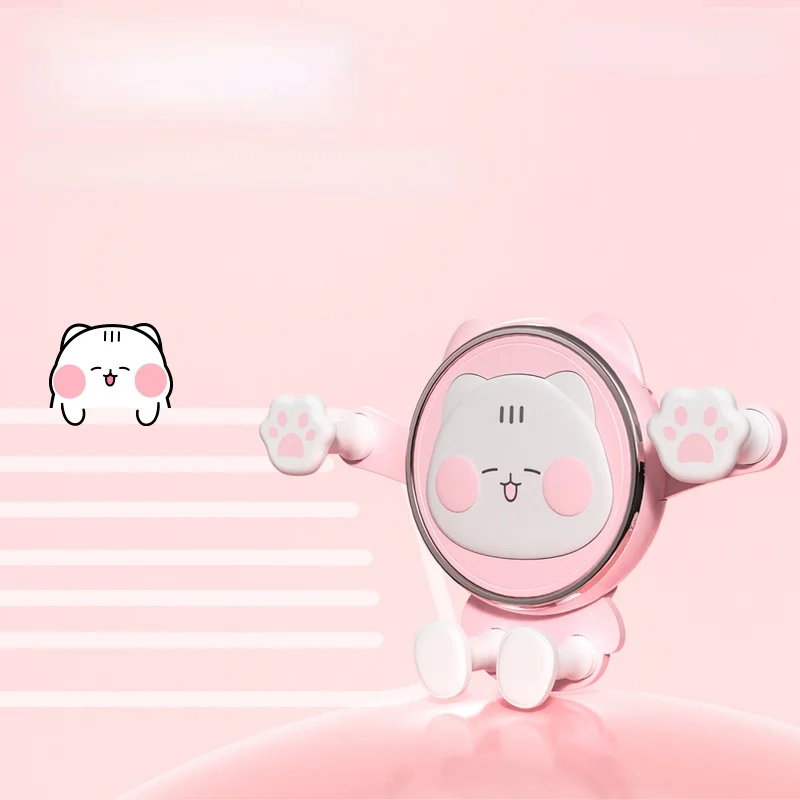 cute gravity car phone holder mobile stand smartphone gps support mount for iphone 13 12 11 pro 8 samsung huawei xiaomi redmi lg free global shipping