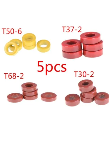 5 шт./лот T50-6, T30-2, T68-2, T37-2, карбониловый сердечник из железа, сердечник из карбонилового железа, высокочастотные магнитные сердечники
