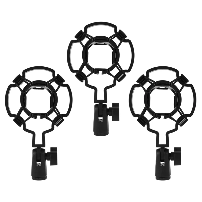 

3X Universal Professional Condenser Microphone Shock Mount Holder Studio Recording Bracket For Large Diaphram Mic Clip