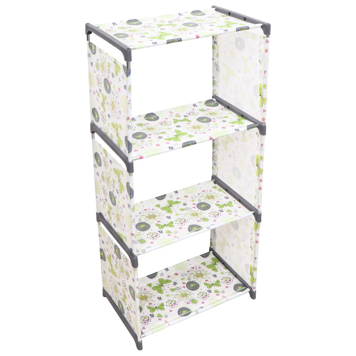 

4-layer Storage Rack Home Bookshelf Cloth Fabric Sundries Storage Rack