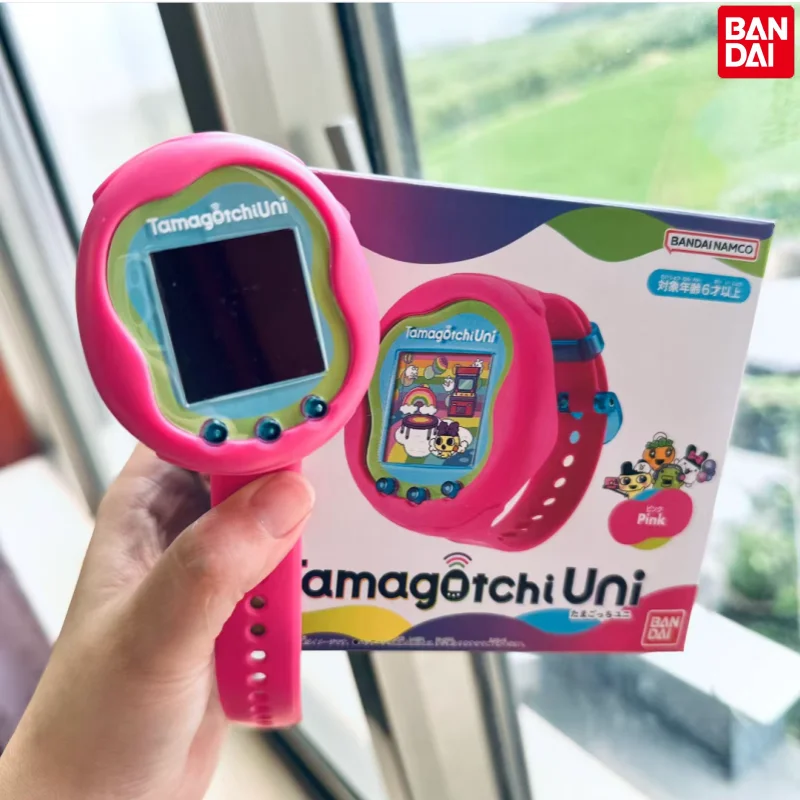 

Bandai Wifi Uni Tamagotchi Electronic Pet Meets Pix Networking Machine Console Odometer Function Color Screen Game Collec Gifts